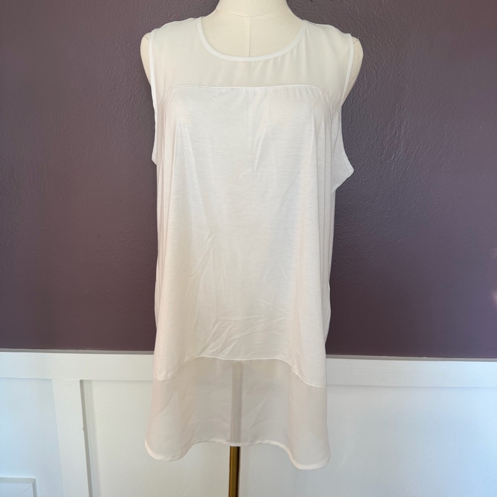 Chico’s Sheer Tank Cami White